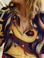 Load image into Gallery viewer, As Picture Long Sleeve Shift Shirts &amp; Tops
