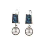Load image into Gallery viewer, Blue Ocean Stone Pearls Earrings
